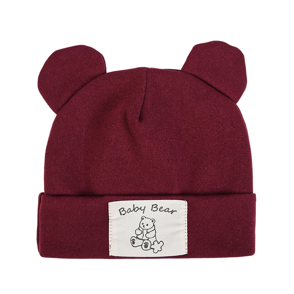 Cute Bear Ear Baby Turban Hats For Newborn Boys Girls