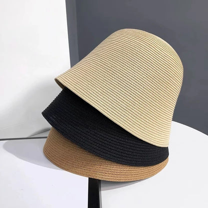 Ladies' Summer Solid Color Breathable Fisherman Hat