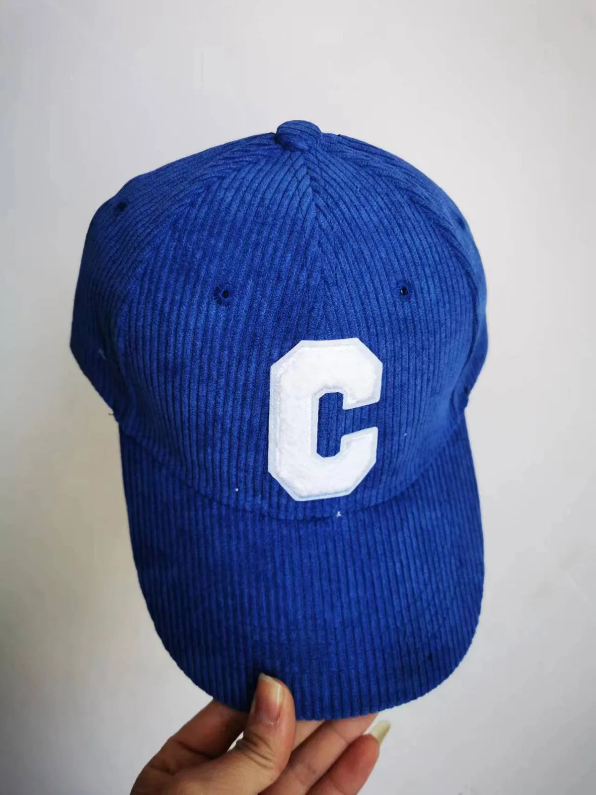 Corduroy Baseball Cap Ladirs Fashion C Letter