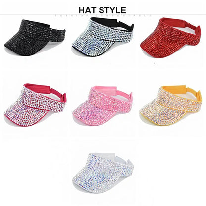 Cool Women Sun Hats Diamond Sports Cap Empty Top Baseball Caps