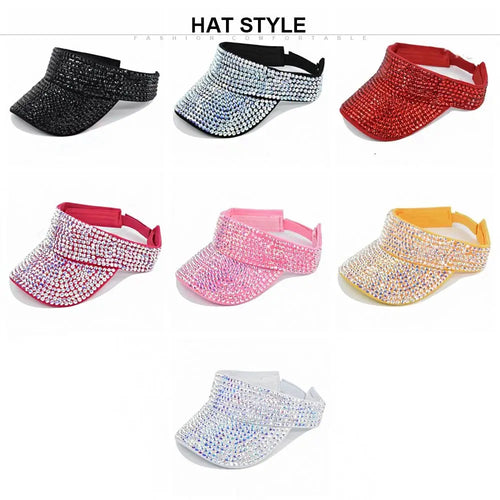 Cool Women Sun Hats Diamond Sports Cap Empty Top Baseball Caps