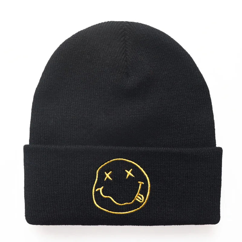 Winter Women Men's Caps Embroidered Knitted Hat Cycling Caps Warm Knitted Hats