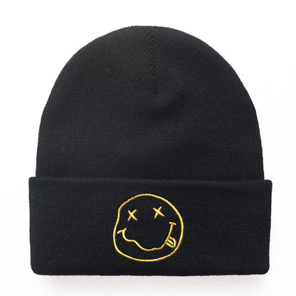 Winter Women Men's Caps Embroidered Knitted Hat Cycling Caps Warm Knitted Hats