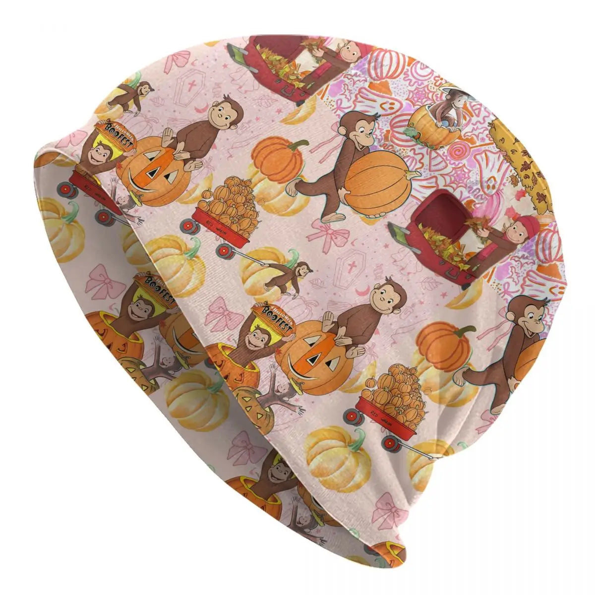 Balloons Cartoon Cute Brown Monkey Bonnet Hats Cool Street Beanies Hats