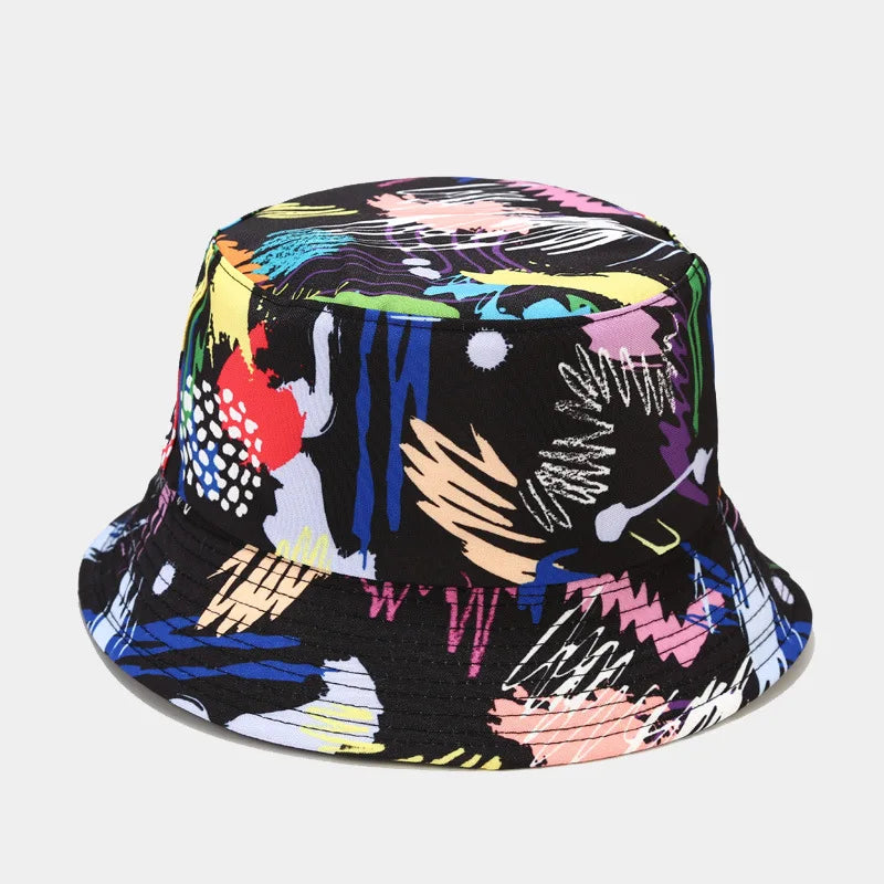 Fashion Plant Printing Pattern Fisherman Hat Spring and Summer