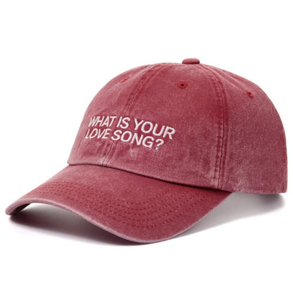 Kpop "What Is Your Love Song" Same Knitted Embroidery Caps