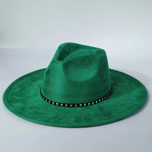 Pale Violet Red Vegan Suede Fedora Hat