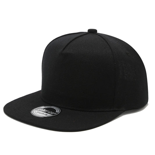 The Korean-Style Simple Smooth Plate Solid Color Flat Brim Baseball Cap