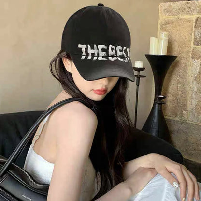 American Retro Washed Letter Baseball Cap for Men and Women