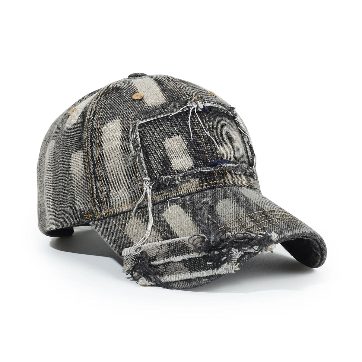 Vintage Denim Distressed Baseball Cap Unisex Sun Protection Outdoor
