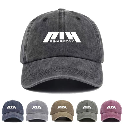 Baseball Cap Washed Printed Trucker Style Unisex