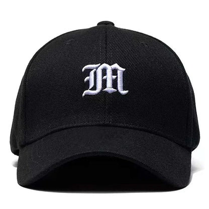 Unisex M Letter Embroidery Baseball Caps Spring and Autumn Outdoor Adjustable Casual Hats Sunscreen Hat Sports Cap
