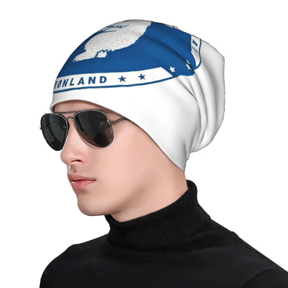 Greenland Coat Of Arms Polar Bear Blue Bonnet Hats Autumn Winter For Men Women