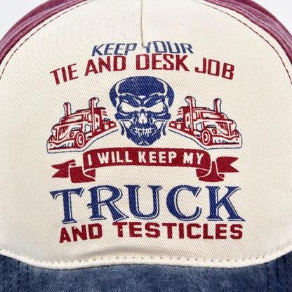 New Unisex Washed Cotton Cap Skull Print Distressed Baseball Cap