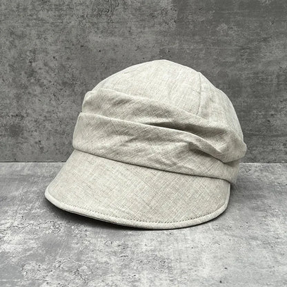Slouchy Newsboy Cap Linen Summer Cap Casual Women Sun Cap