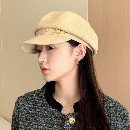 Women Berets Hat Buckle Berets Cap Artist Painter Hat