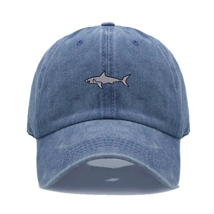 Shark Embroidery Baseball Cap For Men Women