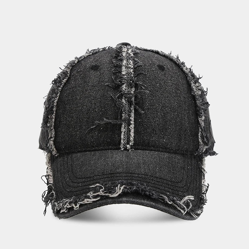 Japanese Vintage Distressed Denim Baseball Cap
