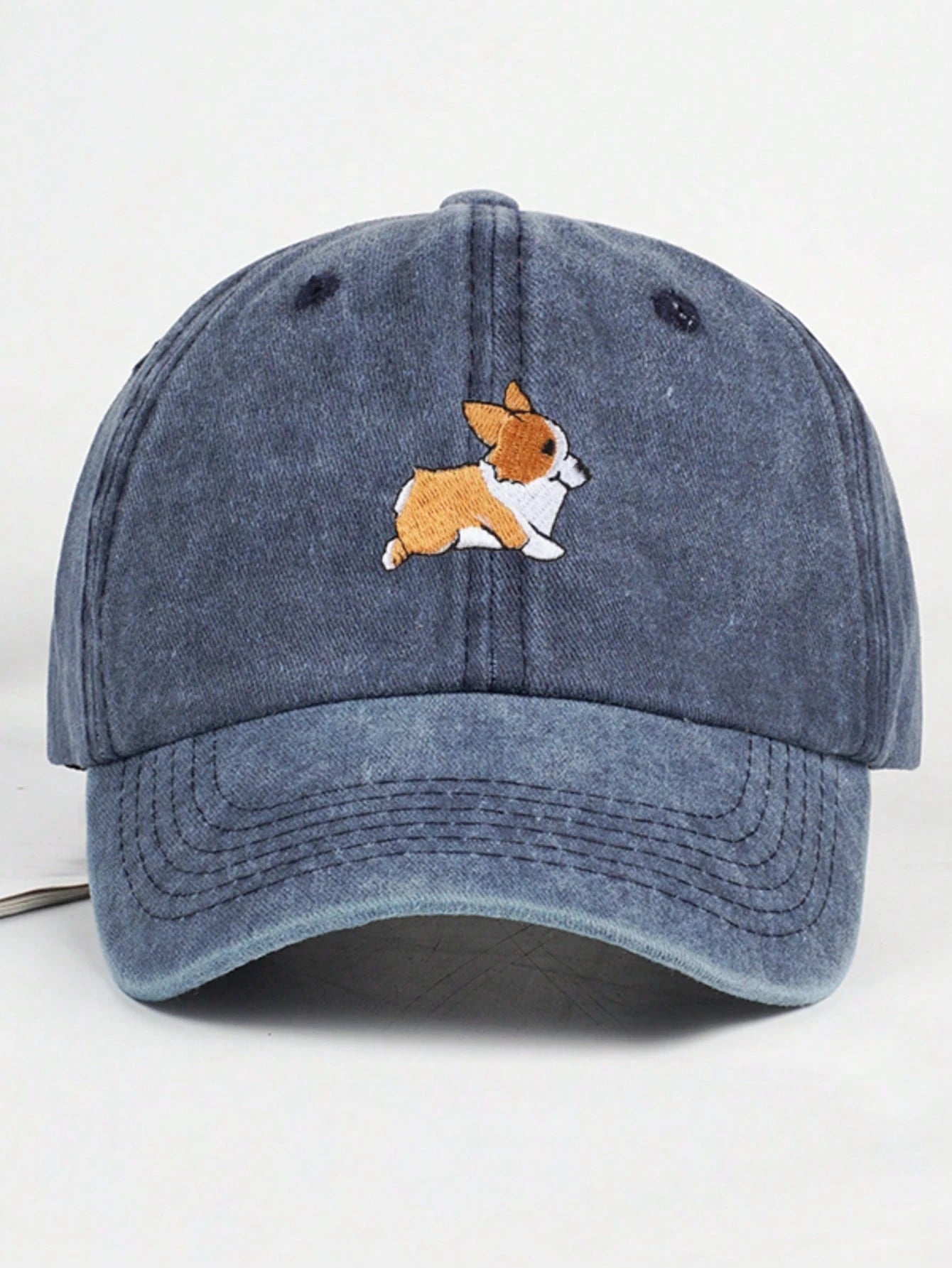 Cute Corgi Embroidered Baseball Cap for Men and Women