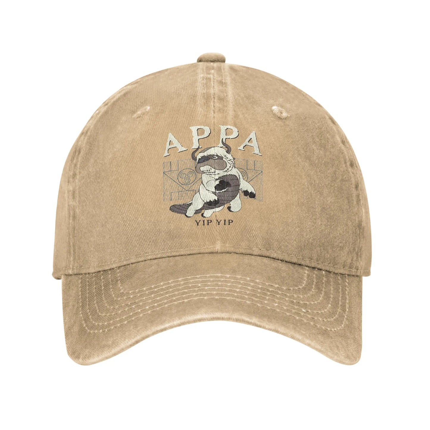Avatar- The Last Airbender Appa Yip Yip Big Chest Logo Casual Baseball Cap