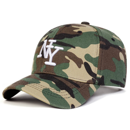 Unisex NY Letter Embroidery Camouflage Baseball Caps