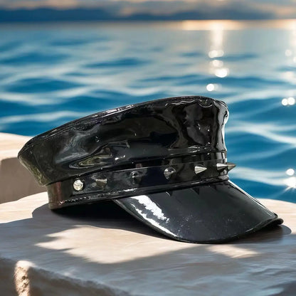 Steampunk Leather Gothic Captain Hat