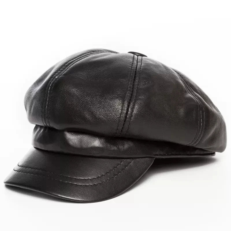 Winter Sheepskin Octagonal Hat For Women