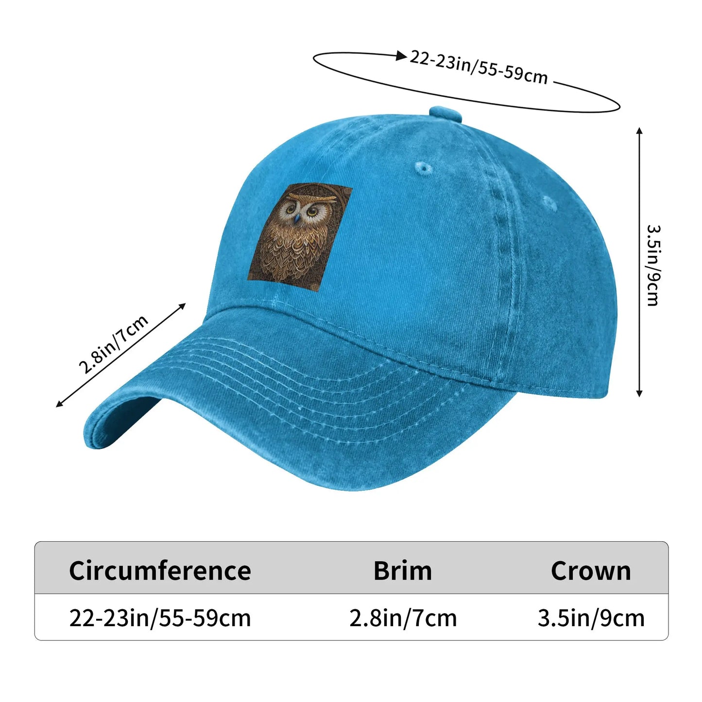 Owl Beliefs Print Baseball Caps Snapback Denim Hats
