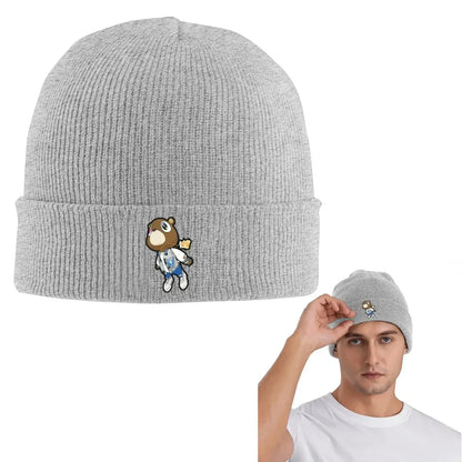 New Kanye West Dropout Bear Chicago Vintage Graduation Warm Knitted Cap