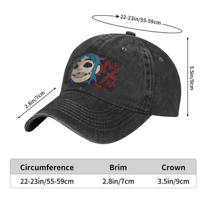 Feel Good Gorillaz Virtual Band Denim Fabric Cap