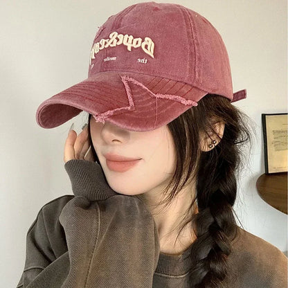 Retro Embroidery Letter Baseball Caps