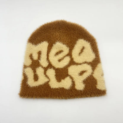 New Ins Popular Unisex Autumn Funny Hat Mink Fur Winter Women's Cap