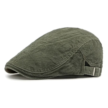 Spring And Autumn Polyester Print Newsboy Caps Flat Cap