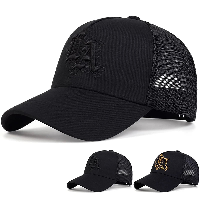 Unisex Letter Embroidery Baseball Net Caps Spring Summer