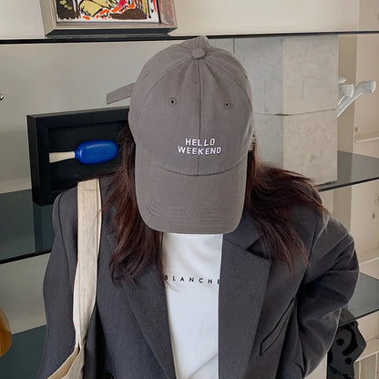 Embroidery Letter Baseball Cap Women Men Casual Peaked Caps