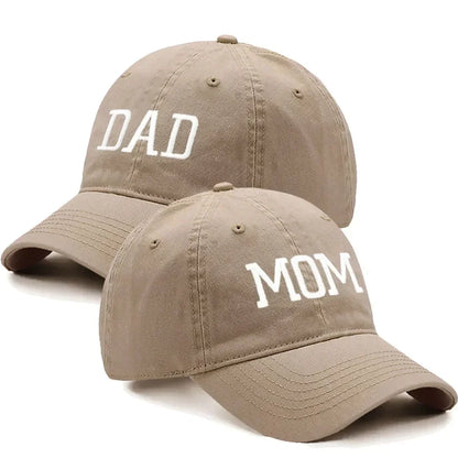 DAD MOM Embroidery Pure Cotton Baseball Cap Fashion Sport Golf Caps Sun Hat