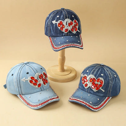 Shiny Rhinestone Cowboy Baseball Cap