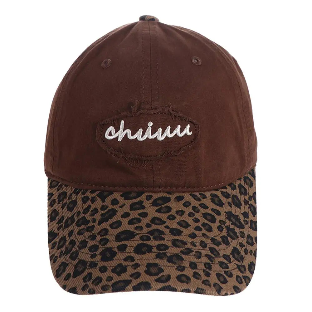 Vintage Adjustable Leopard Baseball Hat