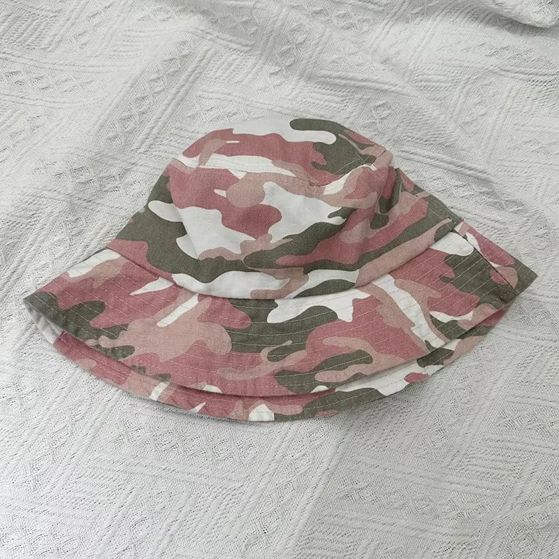 Washed Cotton Camouflage Bucket Hat