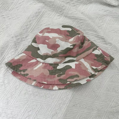 Washed Cotton Camouflage Bucket Hat