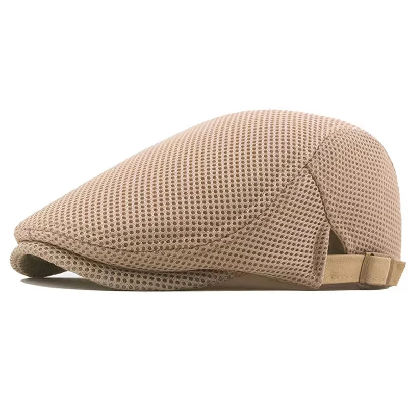 Men Mesh Newsboy Caps British Painters Hats