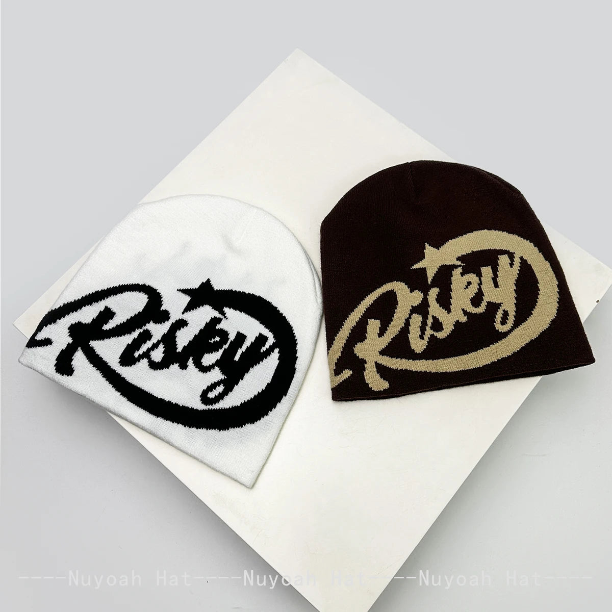 New Men Women American Trend Jacquard Risky Letters Knitted Hats