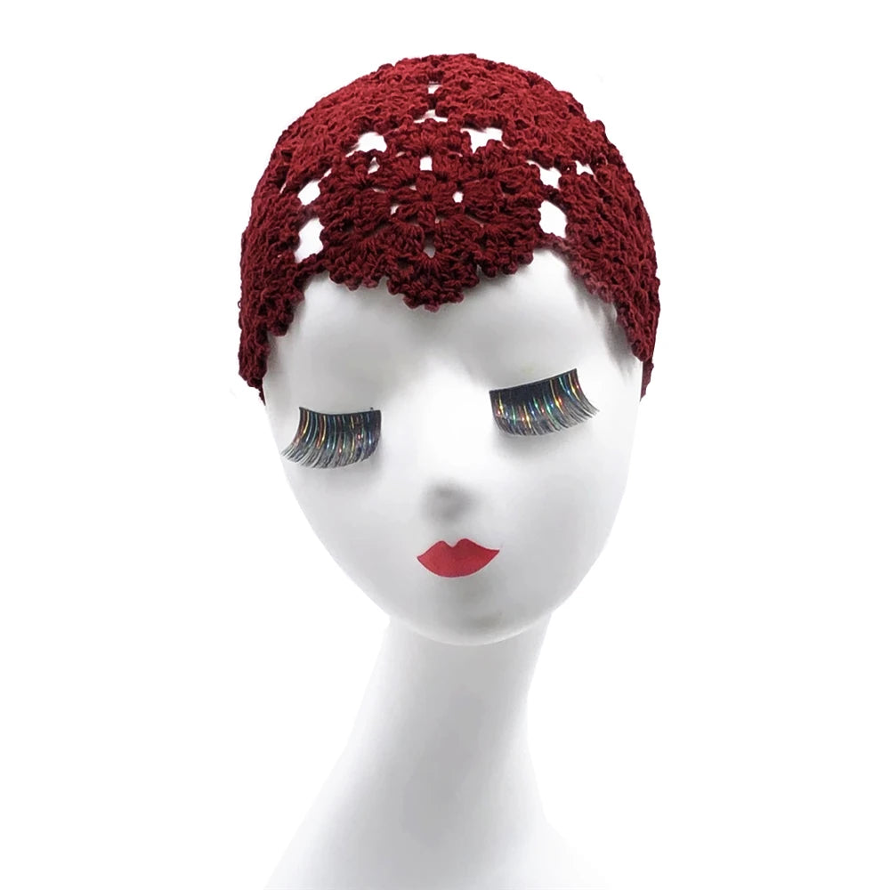Handmade Crochet Lace Hollow Head Spring And Summer Retro Casual Turban