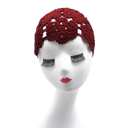 Handmade Crochet Lace Hollow Head Spring And Summer Retro Casual Turban