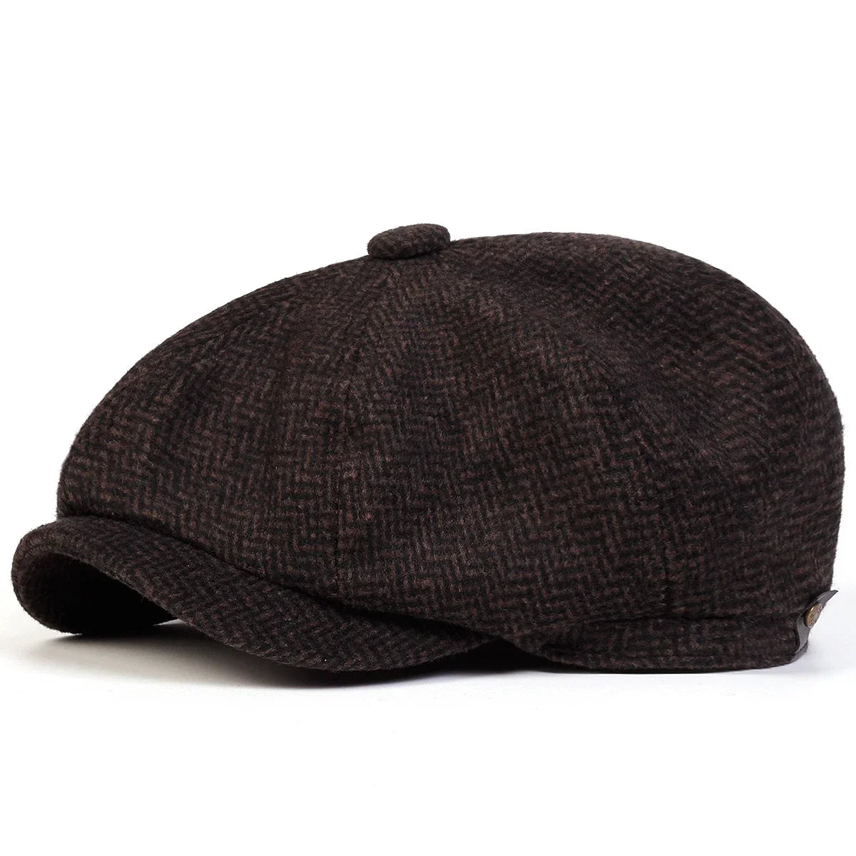 Winter Diamond Check Retro Beret Hat