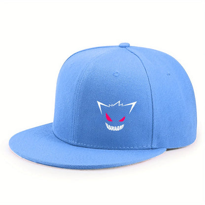 New Cute Expression Printed Flat brim Baseball Cap Outdoor Sports Event Casual Cap Hip Hop Street