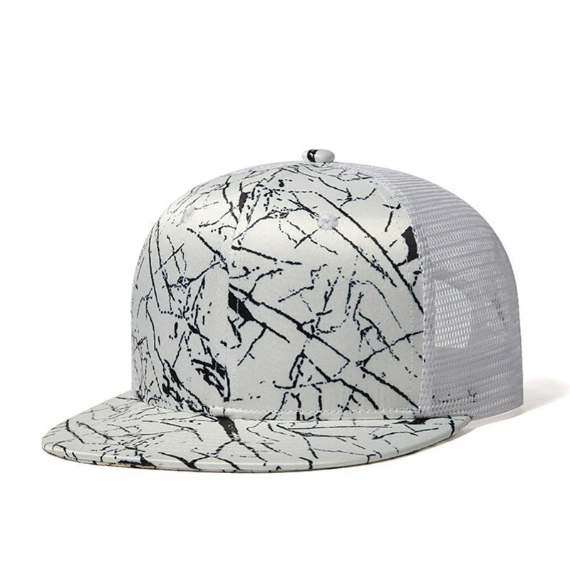 Hip-hop Flat Brim Baseball Cap Breathable Mesh Cap Spring Summer