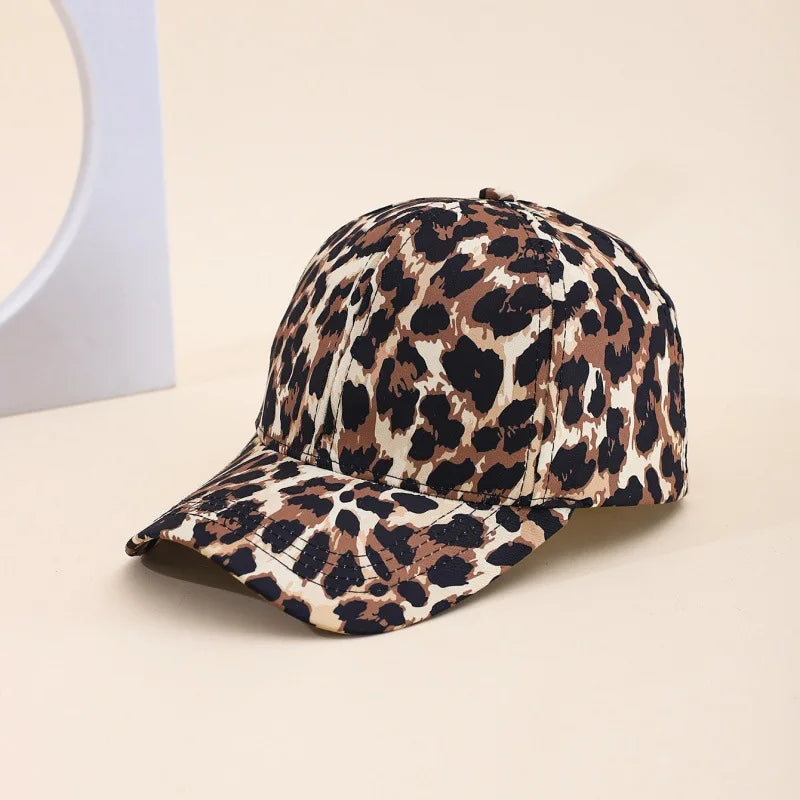 Baseball Caps Leopard Print Adjustable Outdoor Snapback Hat