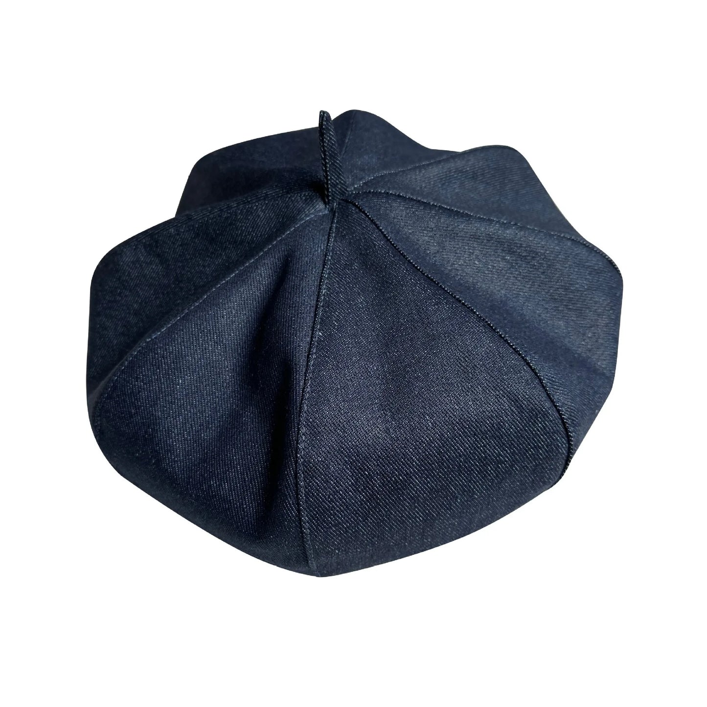 Classic Denim Fabric Beret Hat For Women Spring Summer