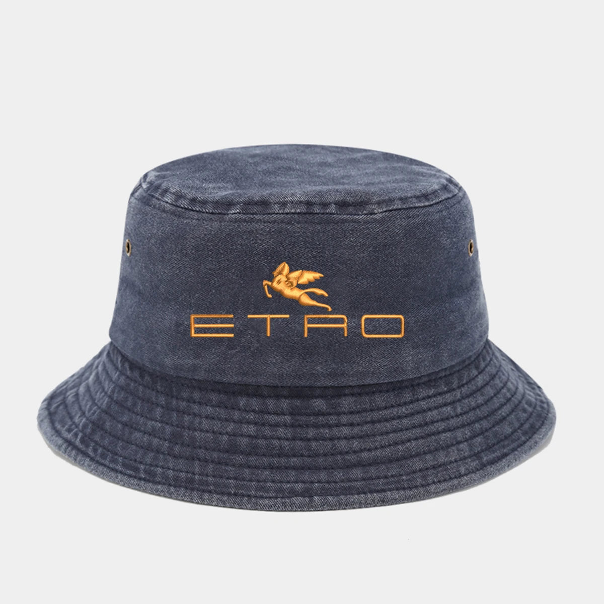 Retro Sunshade Embroidered Fisherman Hat